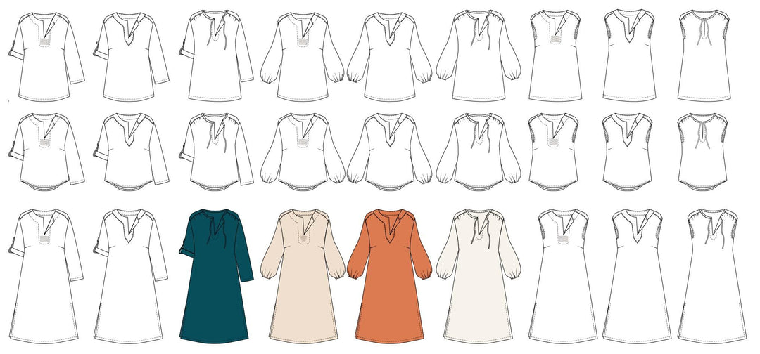 Piper Boho Tunic PDF sewing pattern - Wardrobe By Me