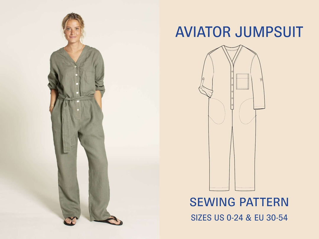 Aviator Jumpsuit sewing pattern Wardrobe By Me