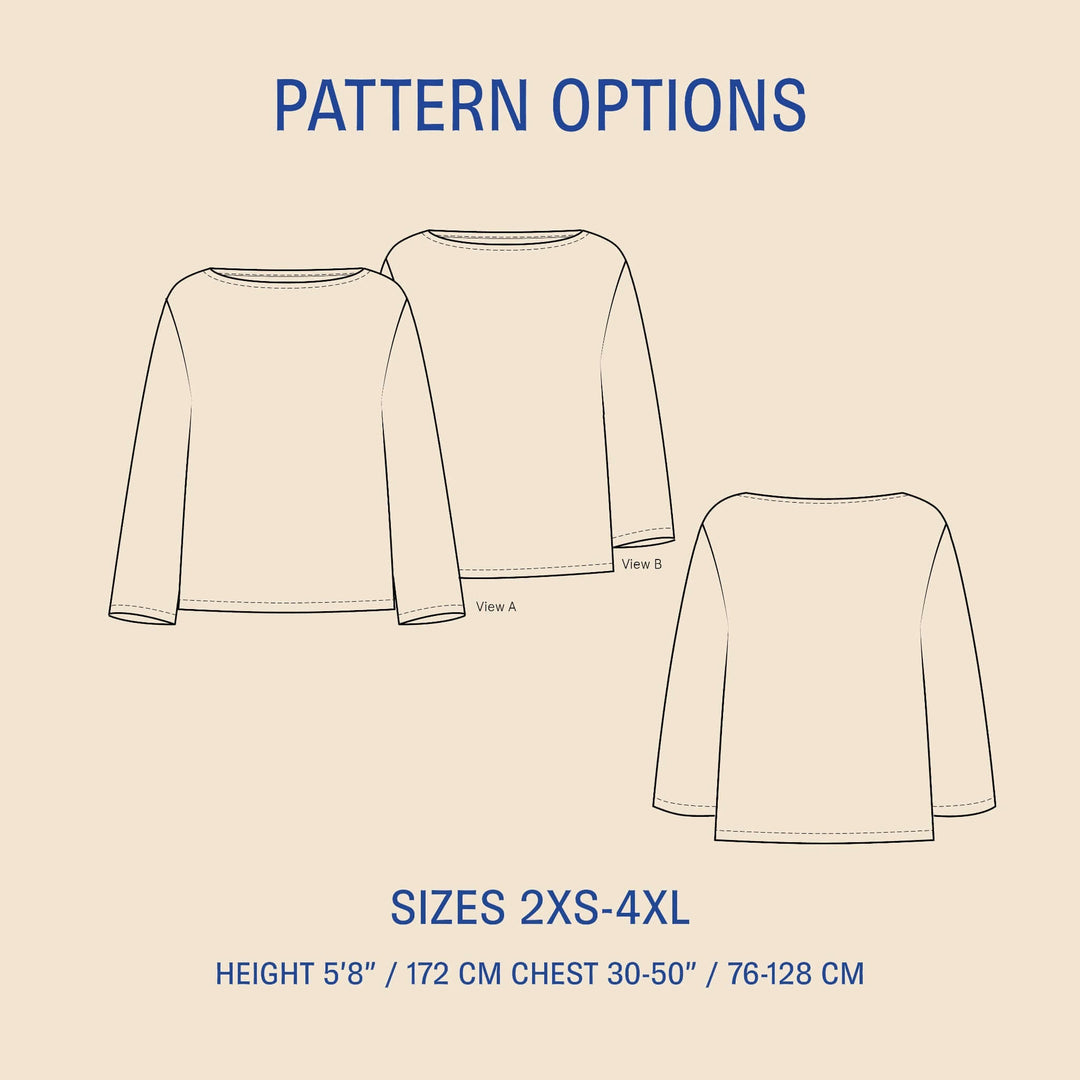 Boatneck Blouse sewing pattern Wardrobe By Me