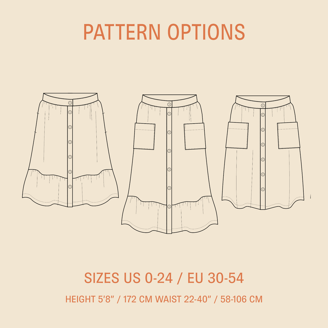 Front Button Skirt Pattern Wardrobe By Me