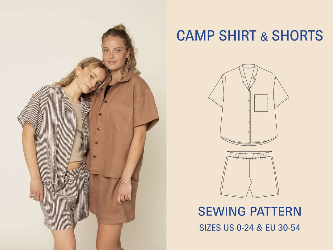 Camp Shirt and Shorts Sewing pattern Wardrobe By Me