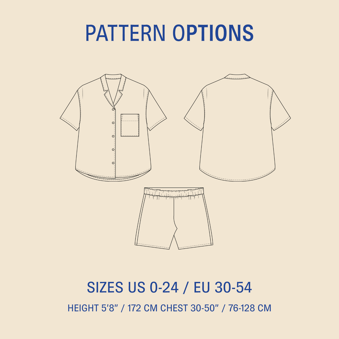 Camp Shirt and Shorts Sewing pattern Wardrobe By Me