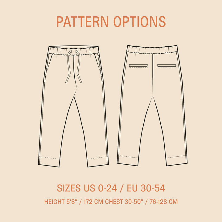 Easy pants Sewing Pattern Wardrobe By Me
