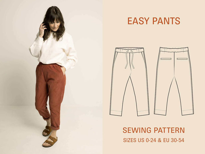 Easy pants Sewing Pattern Wardrobe By Me