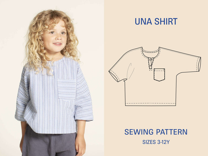 Kids Una Shirt sewing pattern Wardrobe By Me