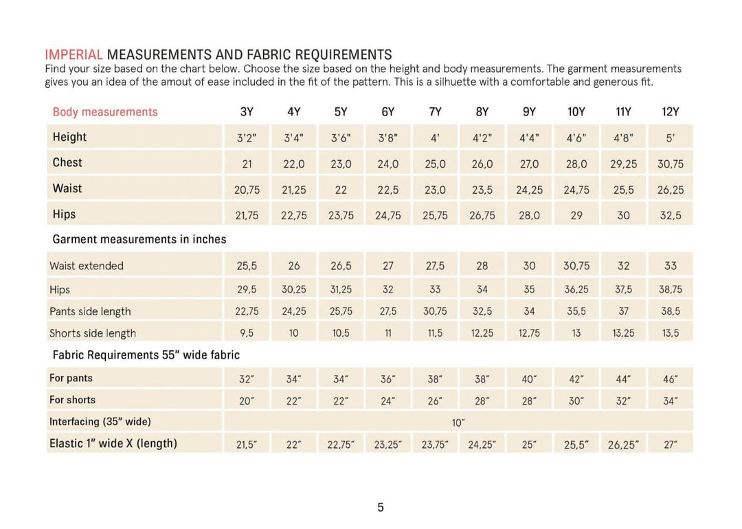 Kids' Volume Pants sewing pattern Wardrobe By Me