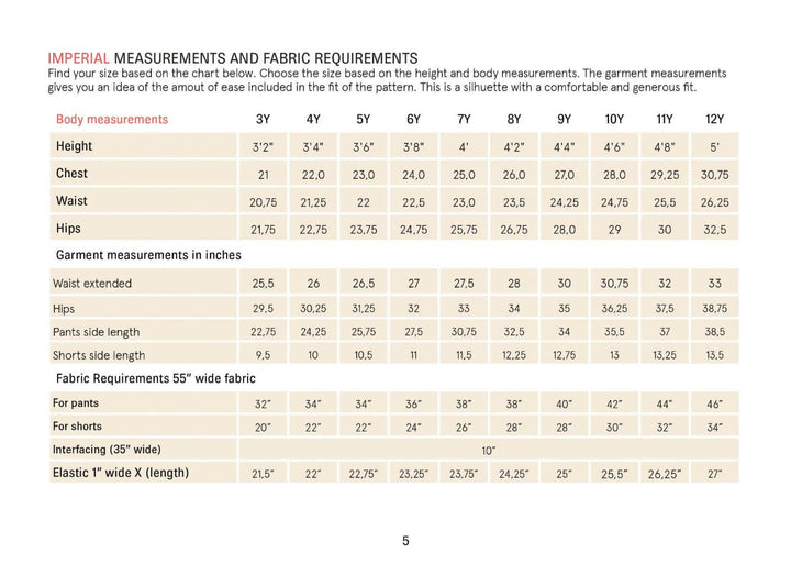 Kids' Volume Pants sewing pattern Wardrobe By Me
