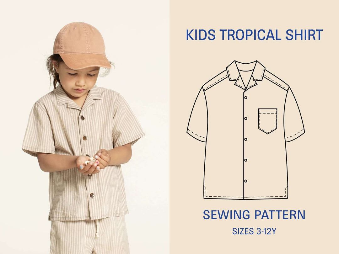 Kids Tropical Shirt sewing pattern Wardrobe By Me