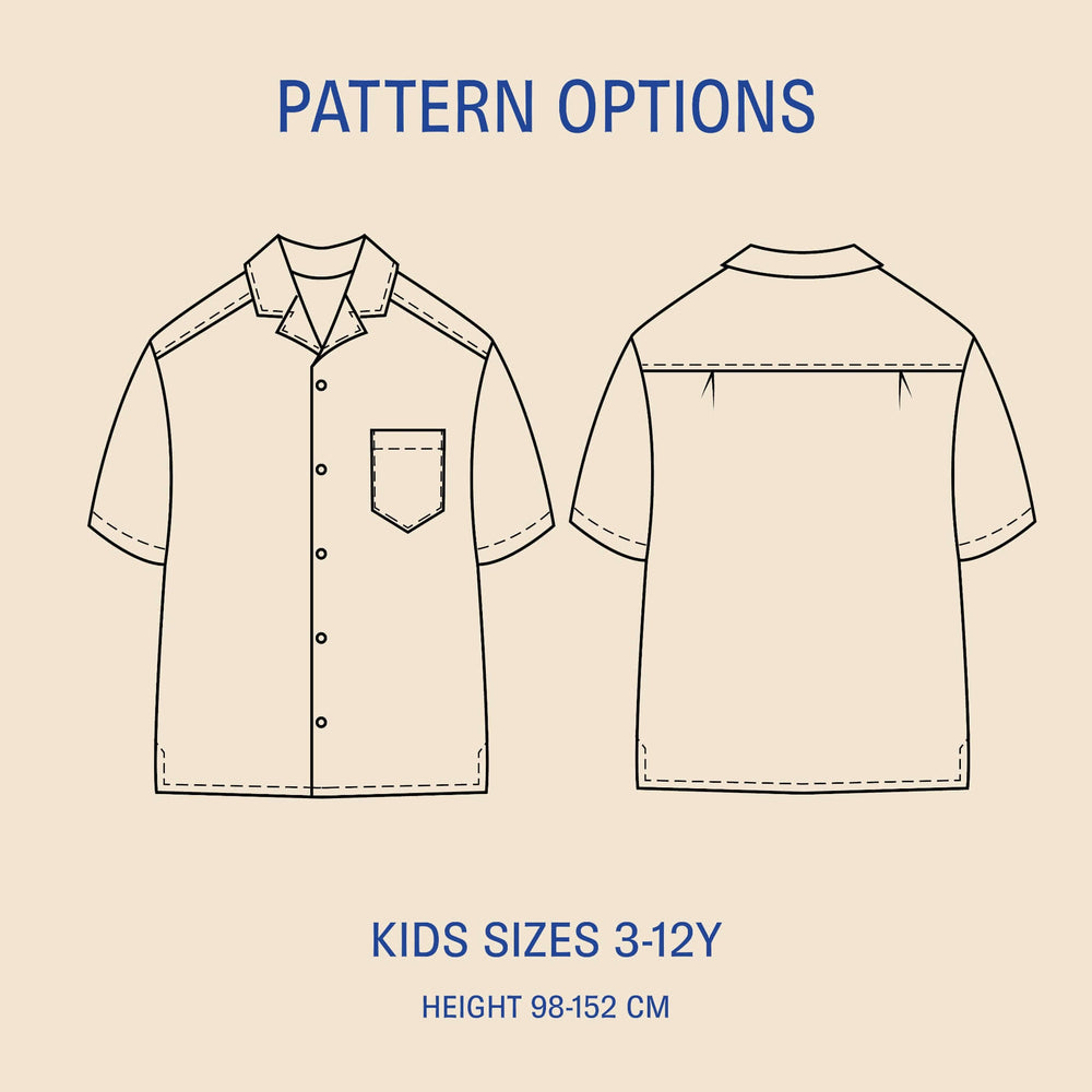 Kids Tropical Shirt sewing pattern Wardrobe By Me