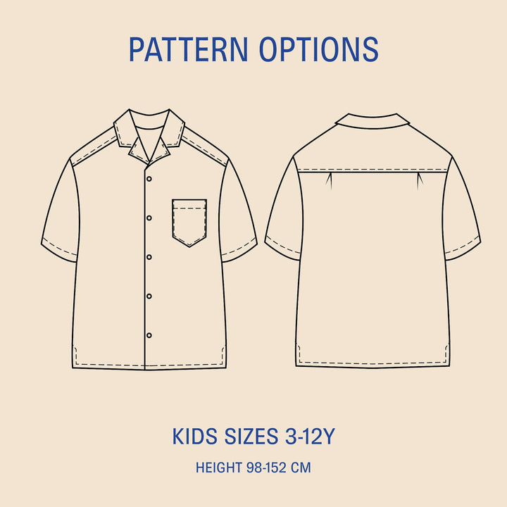 Kids Tropical Shirt sewing pattern Wardrobe By Me