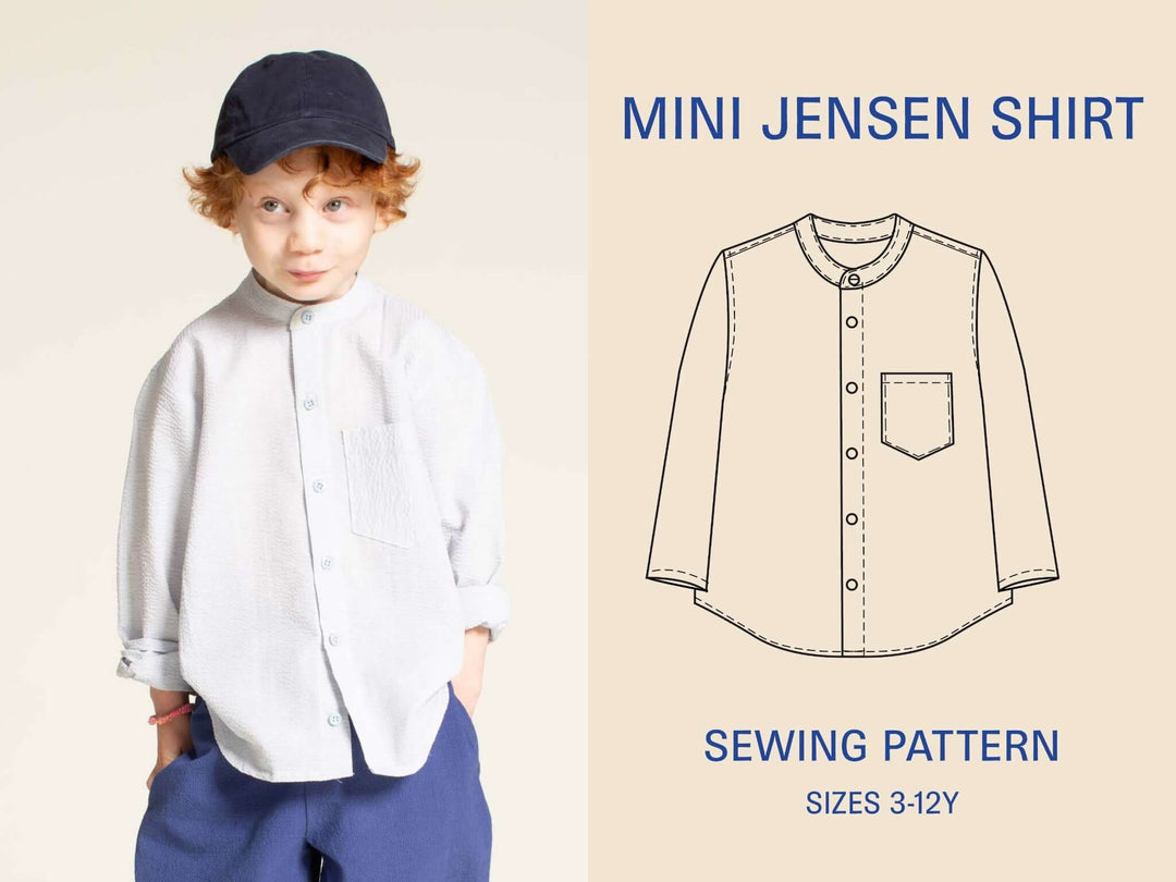 Kids Mini Jensen Shirt sewing pattern Wardrobe By Me