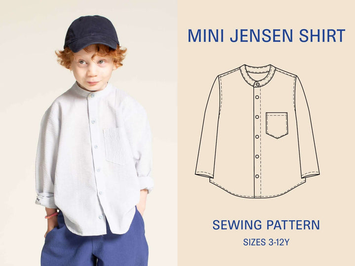 Kids Mini Jensen Shirt sewing pattern Wardrobe By Me