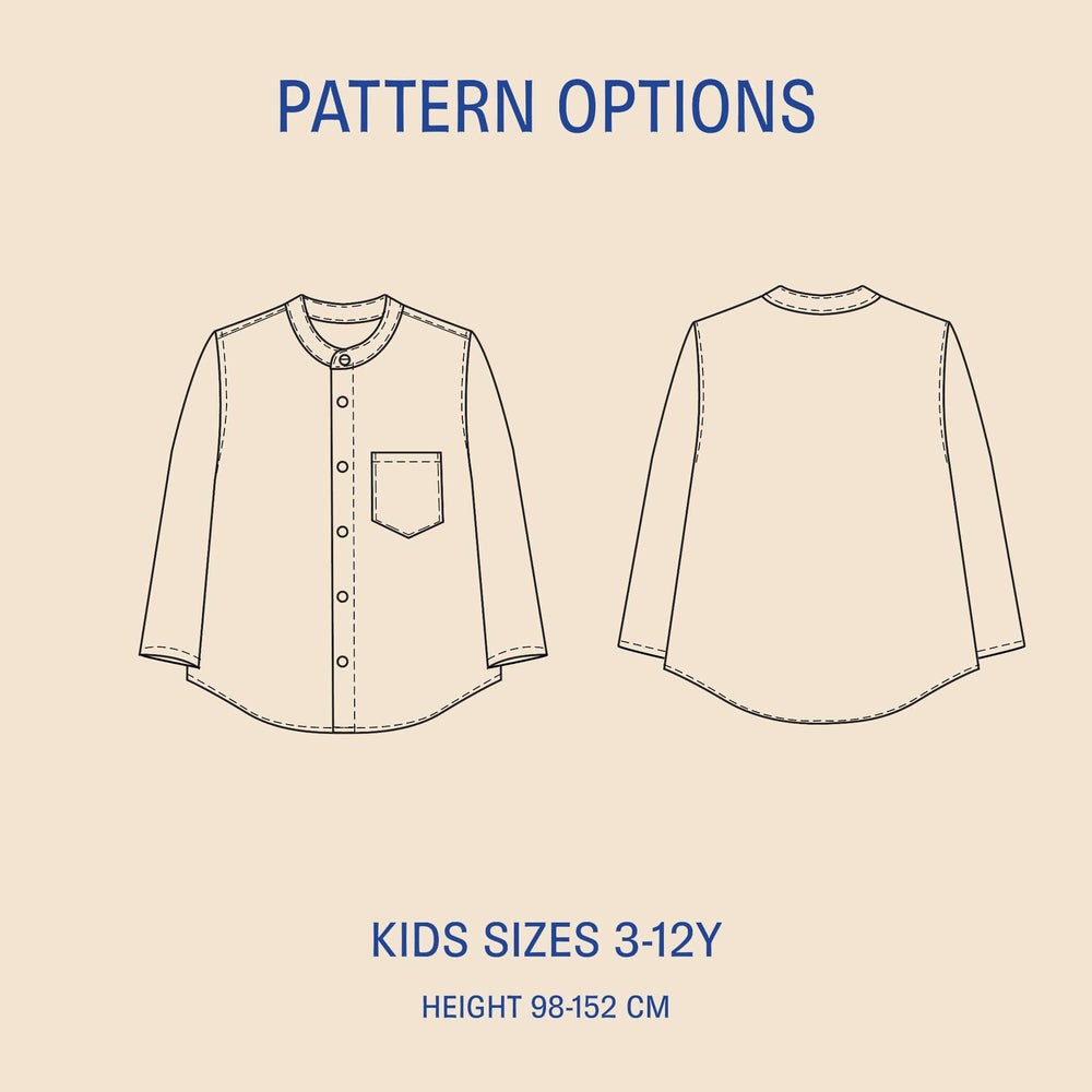 Kids Mini Jensen Shirt sewing pattern Wardrobe By Me