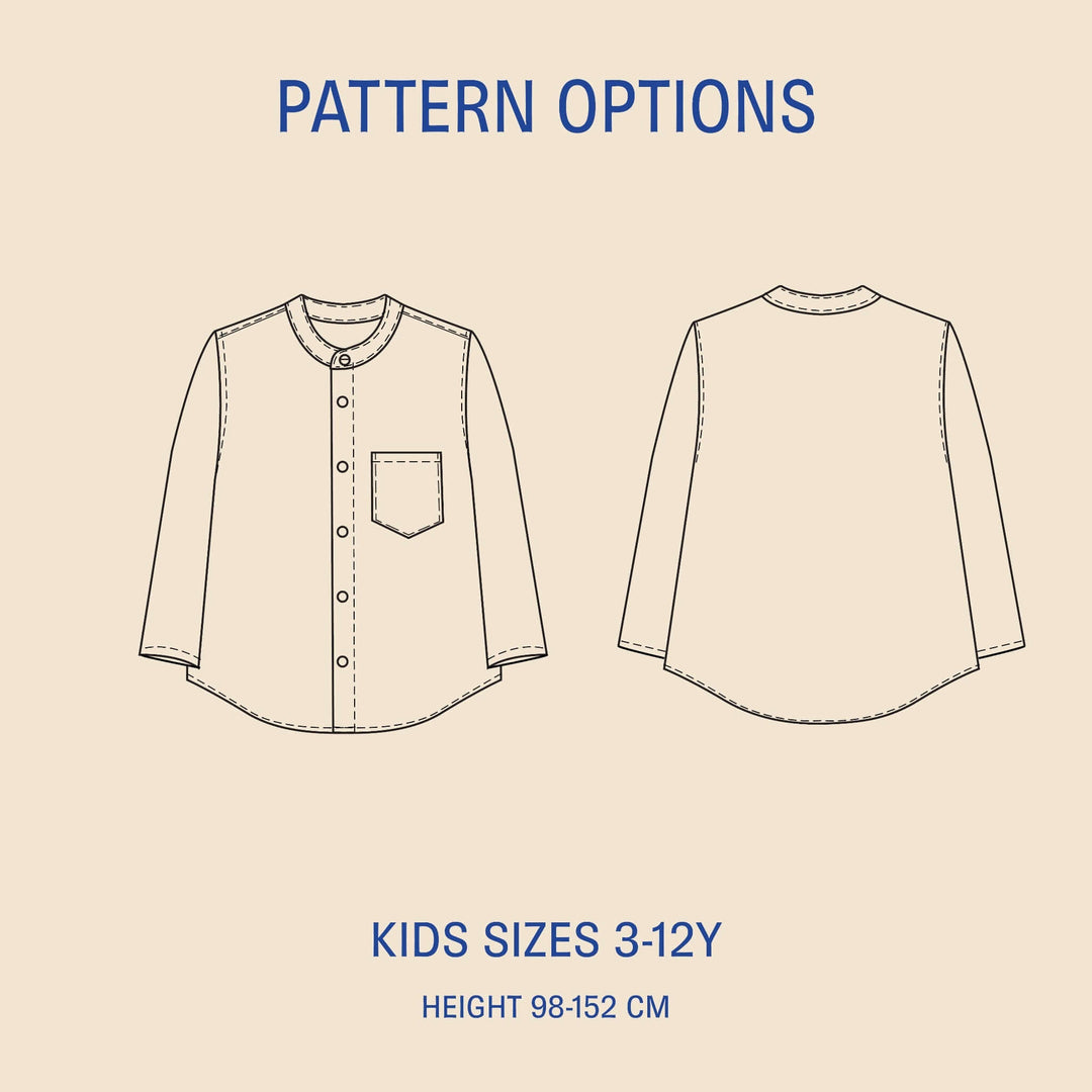 Kids Mini Jensen Shirt sewing pattern Wardrobe By Me