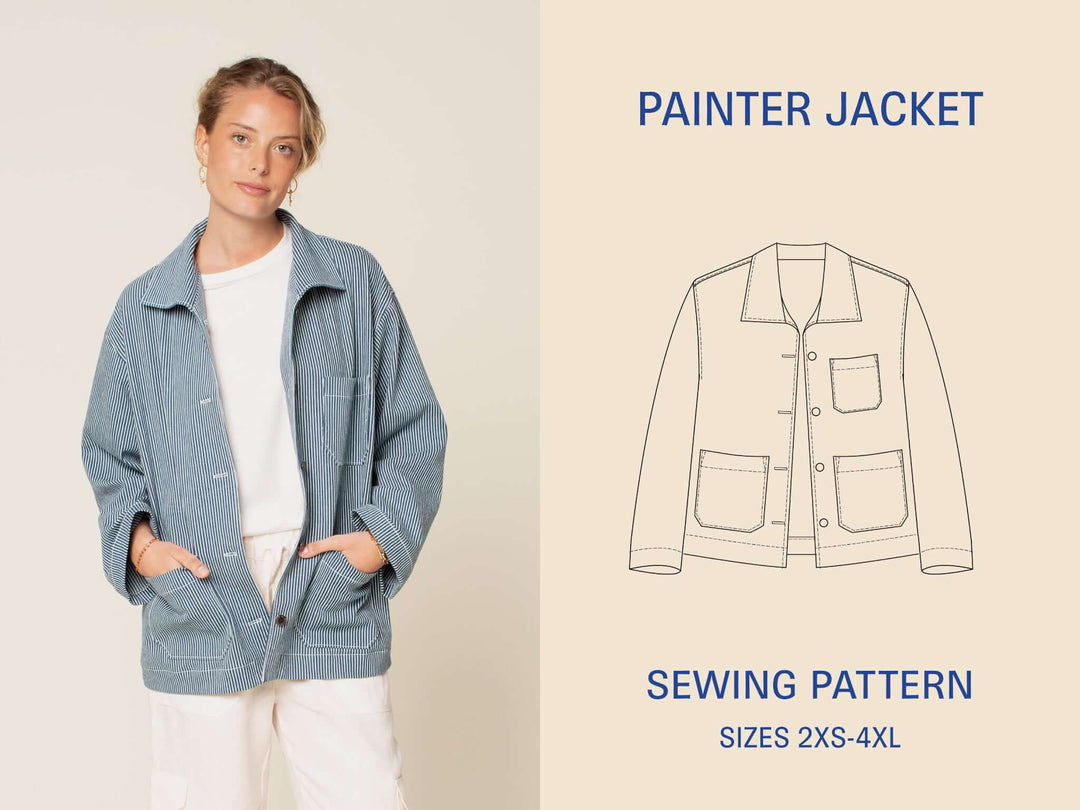 Painter Jacket Sewing Pattern -Unisex Wardrobe By Me