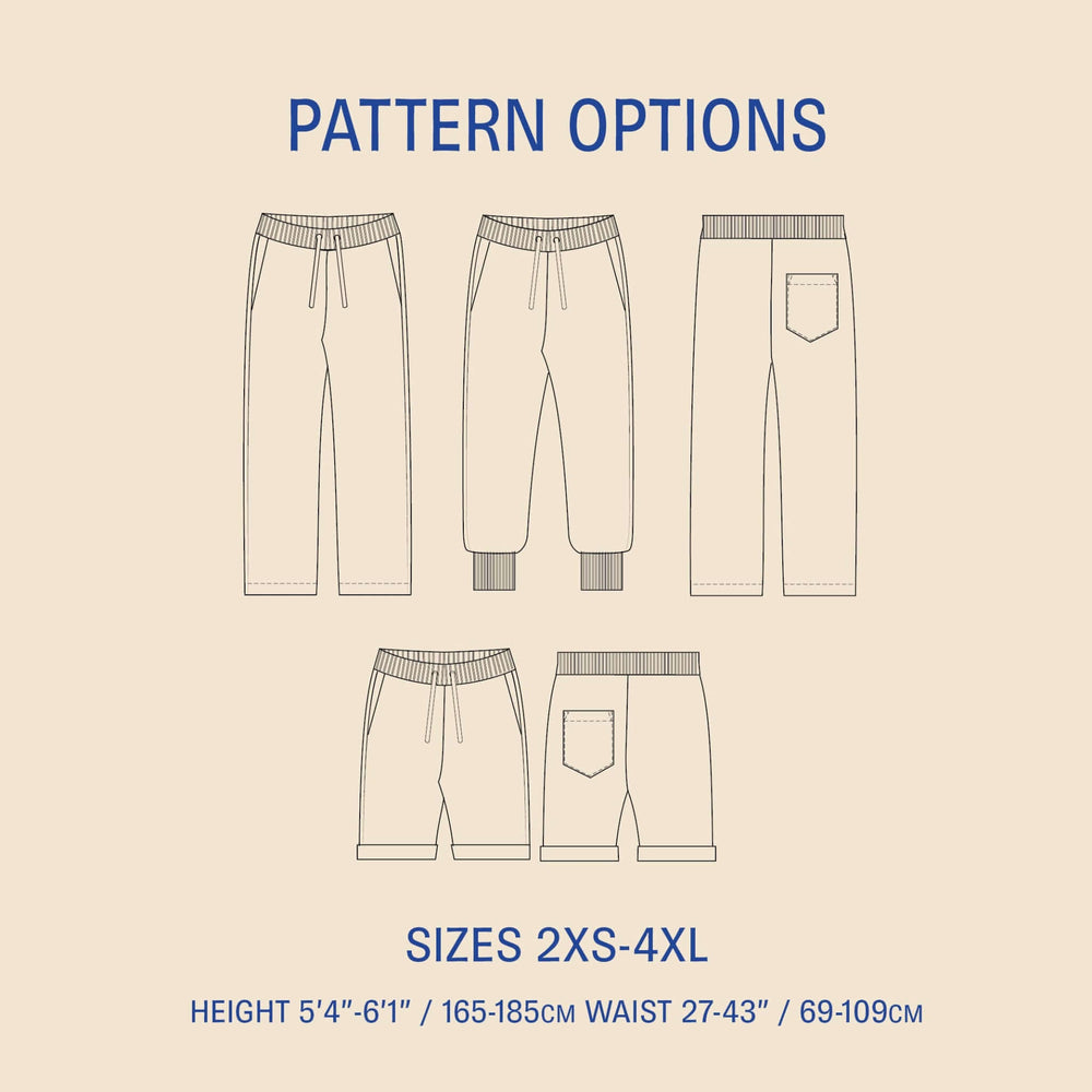 Sweatpants sewing pattern Wardrobe By Me