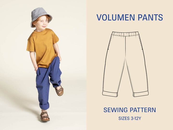 Kids' Volume Pants sewing pattern Wardrobe By Me