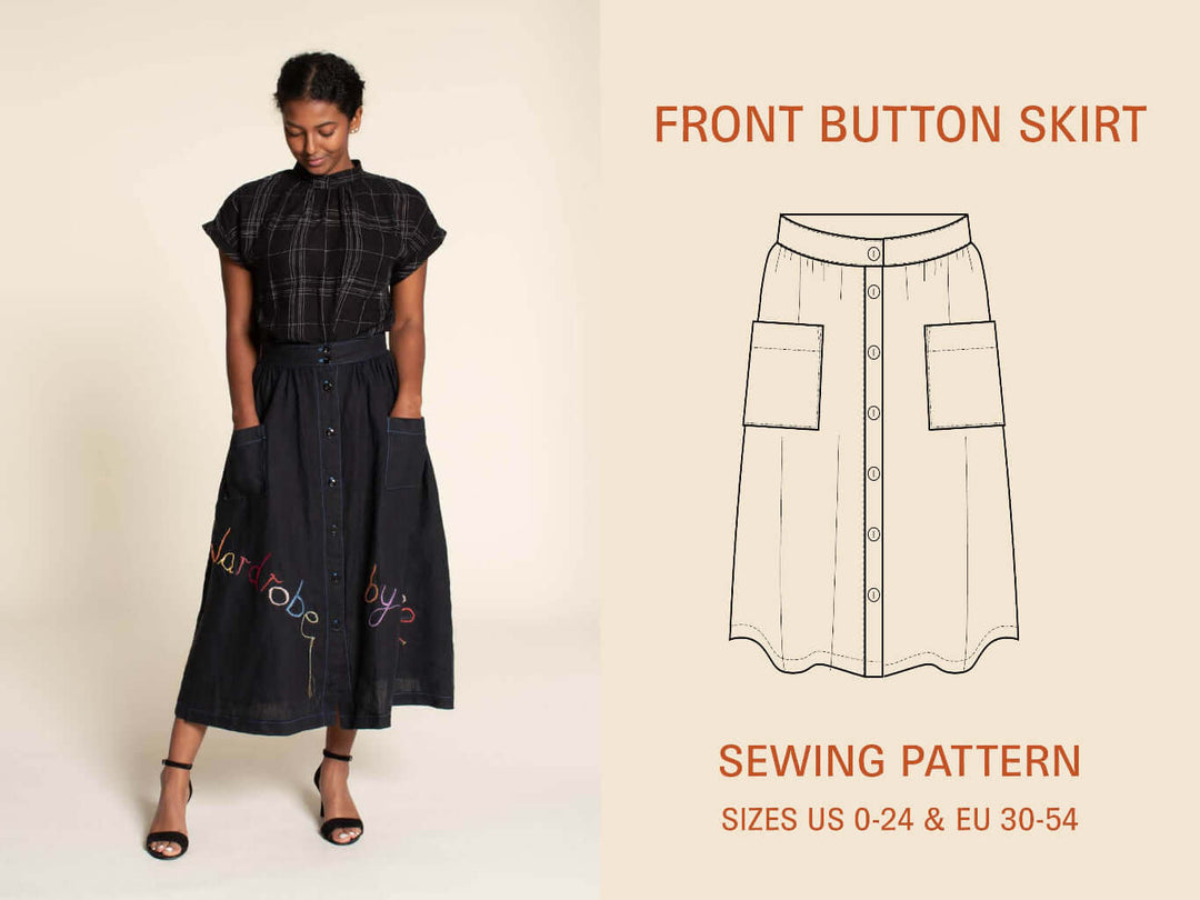 Front Button Skirt Pattern Wardrobe By Me