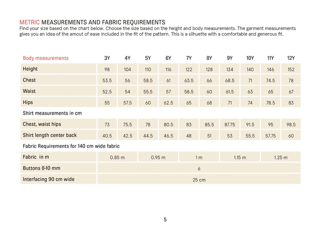 Kids Mini Jensen Shirt sewing pattern Wardrobe By Me