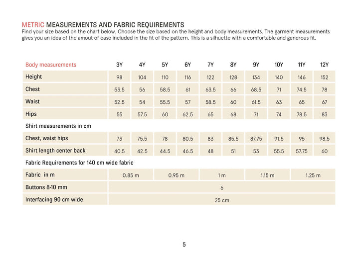 Kids Mini Jensen Shirt sewing pattern Wardrobe By Me