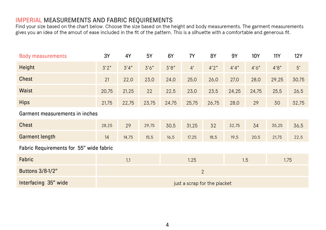 Kids Una Shirt sewing pattern Wardrobe By Me