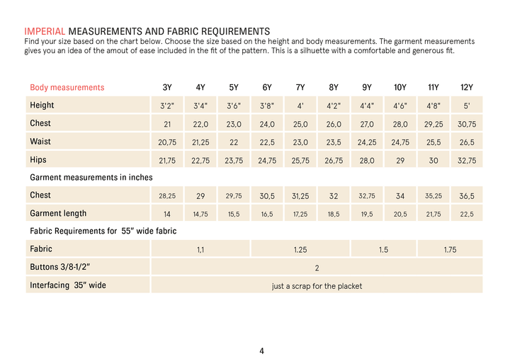 Kids Una Shirt sewing pattern Wardrobe By Me
