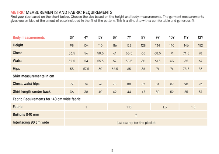 Kids Una Shirt sewing pattern Wardrobe By Me