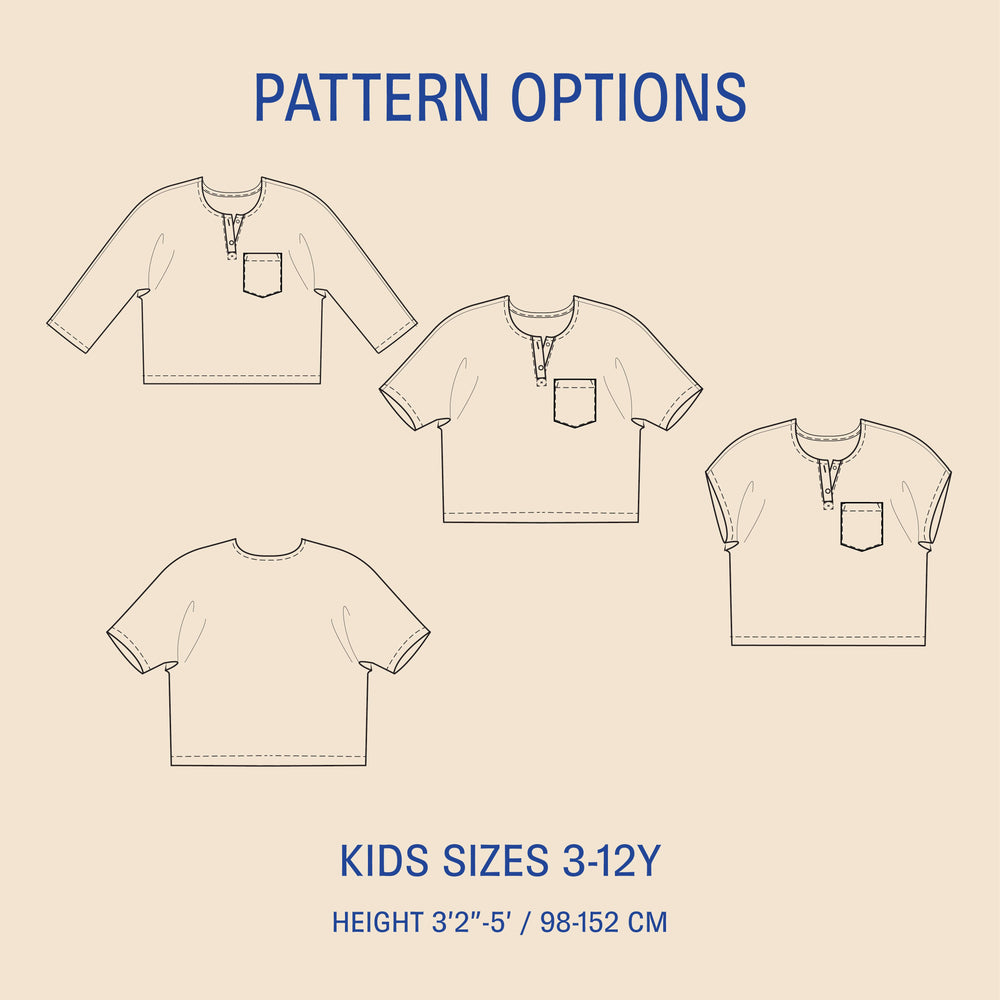 Kids Una Shirt sewing pattern Wardrobe By Me