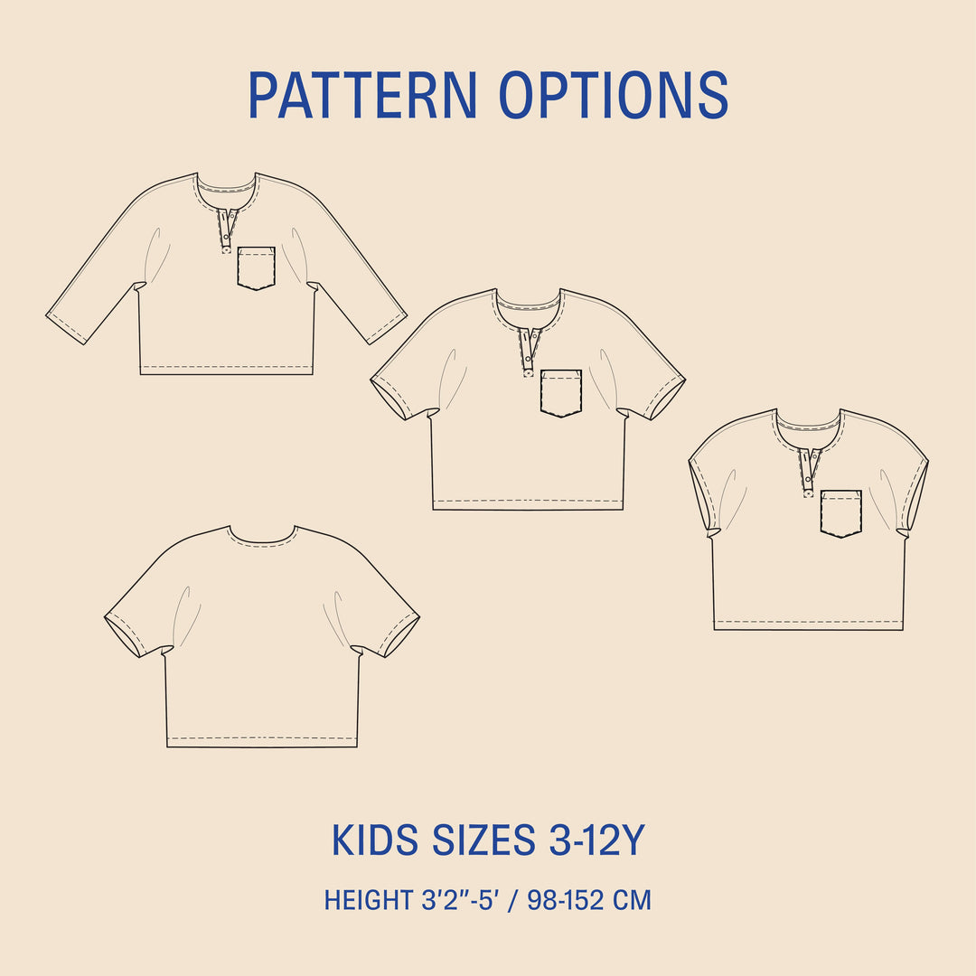 Kids Una Shirt sewing pattern Wardrobe By Me