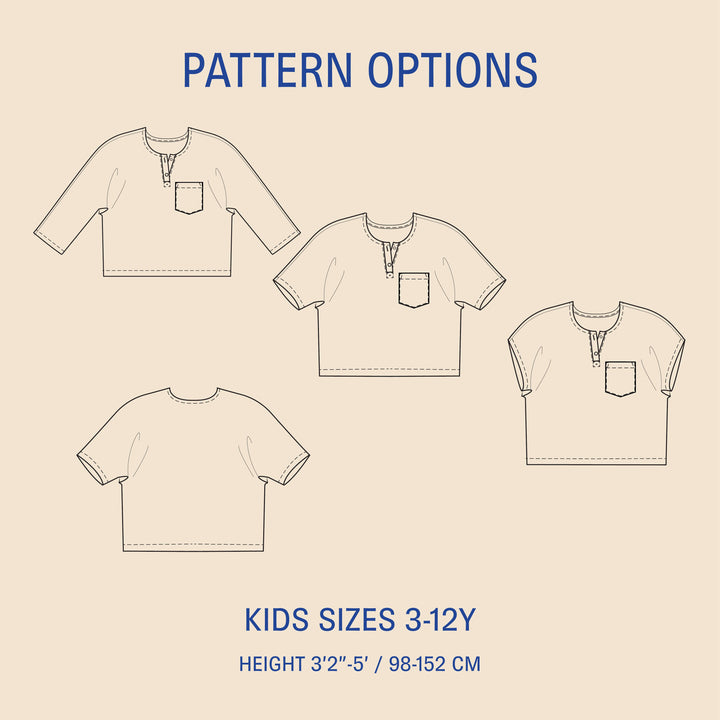 Kids Una Shirt sewing pattern Wardrobe By Me