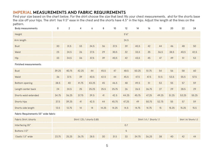 Camp Shirt and Shorts Sewing pattern Wardrobe By Me