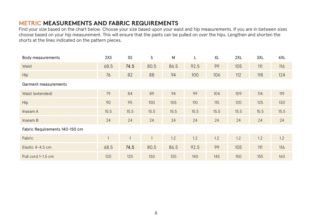 Gym Shorts sewing pattern Wardrobe By Me