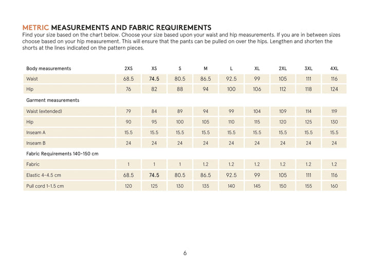Gym Shorts sewing pattern Wardrobe By Me