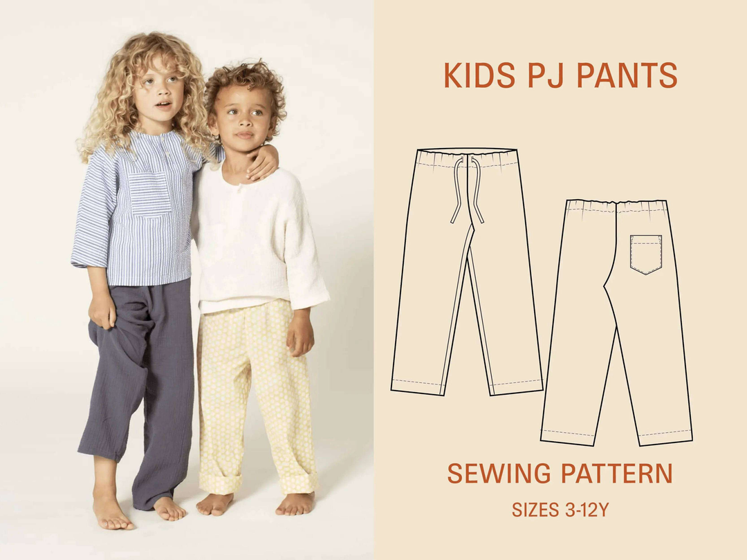 Kids Pjama Pants sewing pattern Wardrobe By Me
