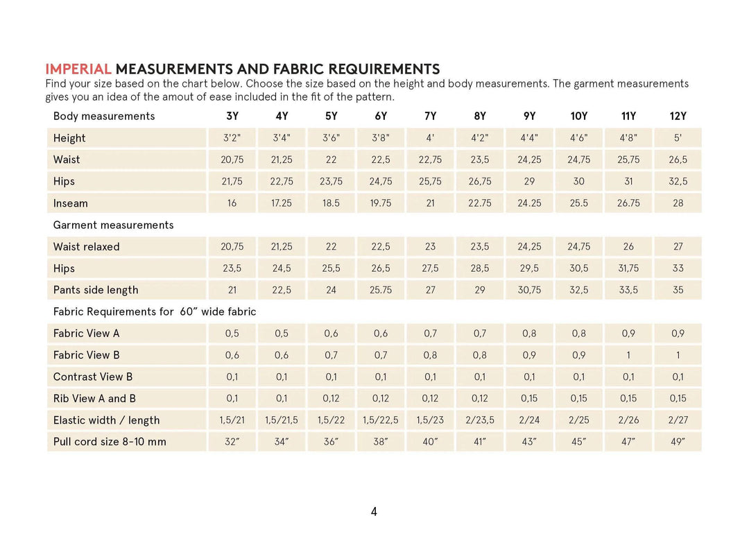 Kids sweatpants sewing pattern Wardrobe By Me