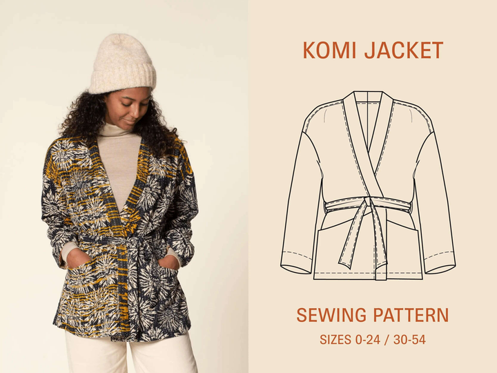Komi Wrap Jacket Sewing Pattern Wardrobe By Me