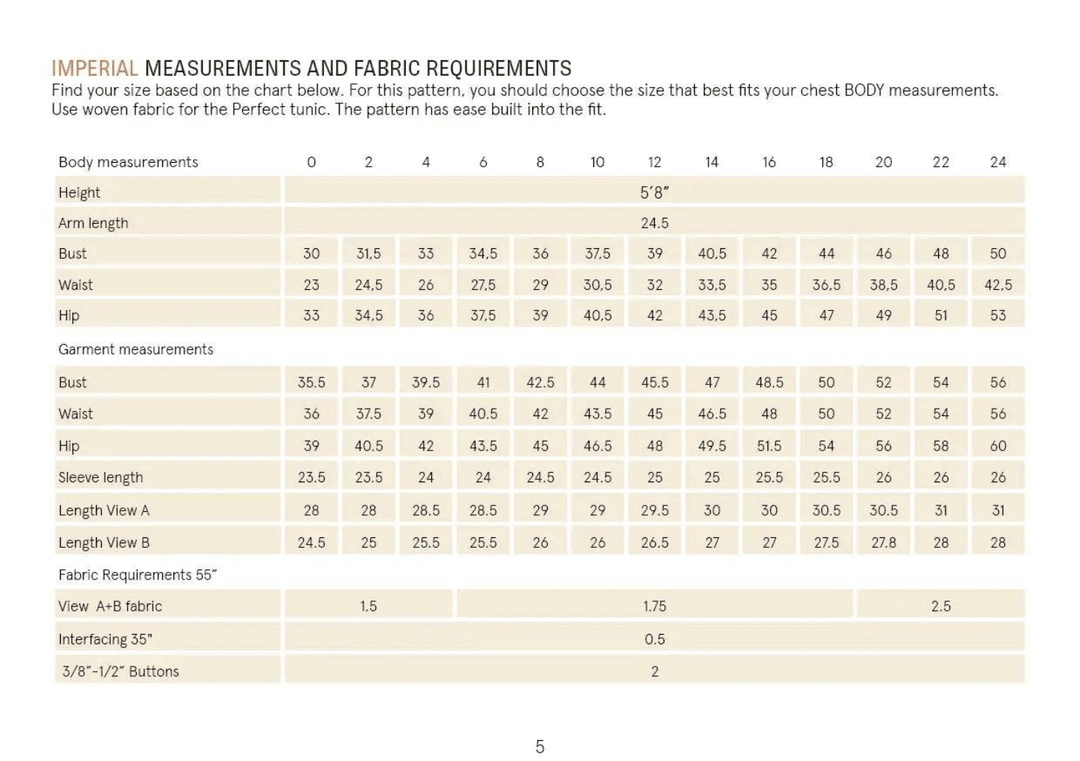 Perfect Tunic sewing pattern Wardrobe By Me