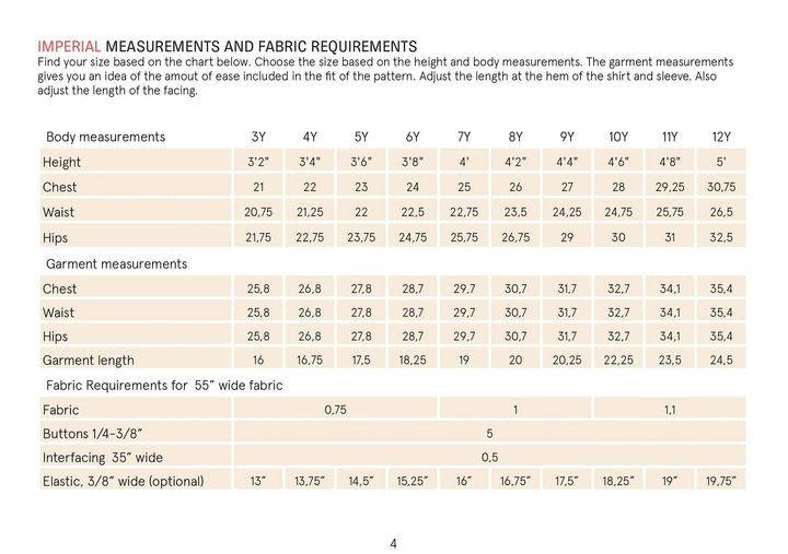 Kids Tropical Shirt sewing pattern Wardrobe By Me