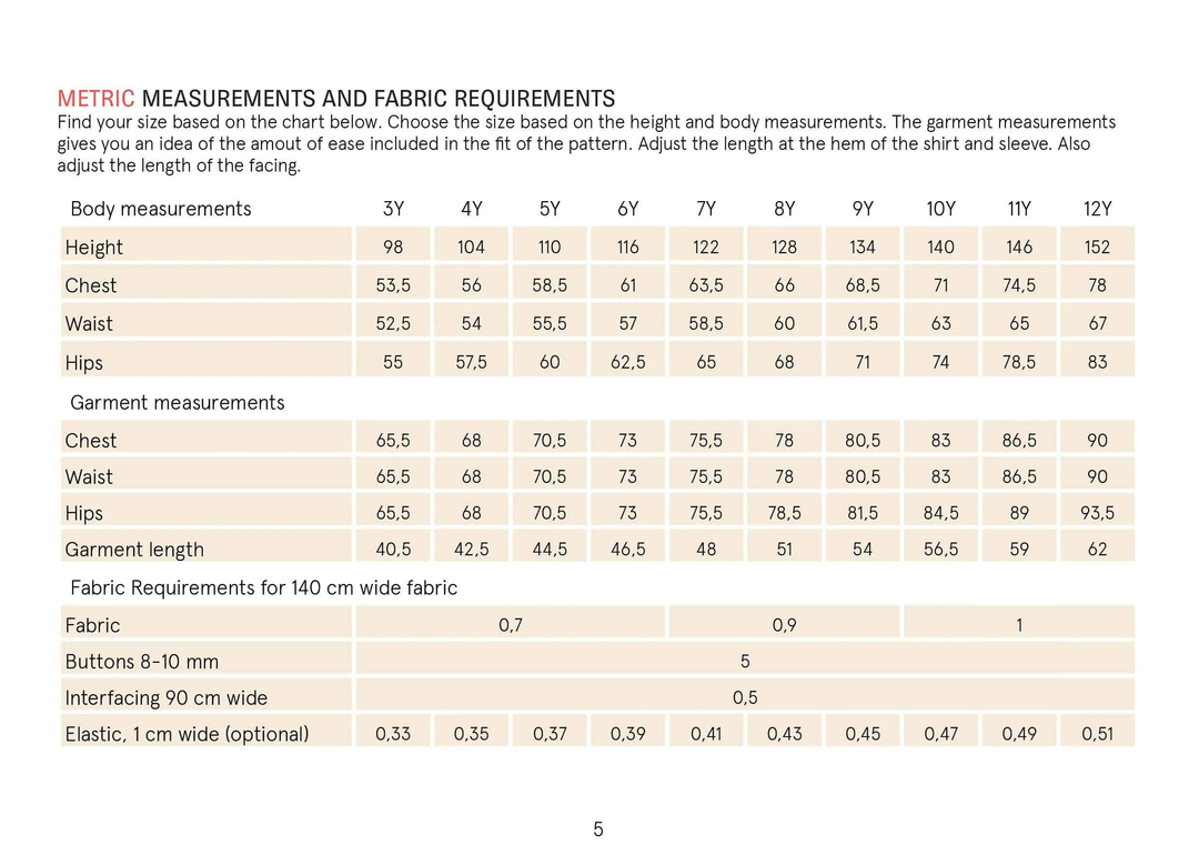 Kids Tropical Shirt sewing pattern Wardrobe By Me