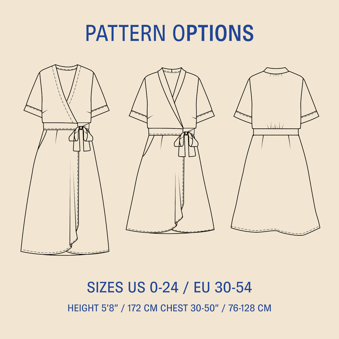 Ava Wrap Dress Sewing Pattern