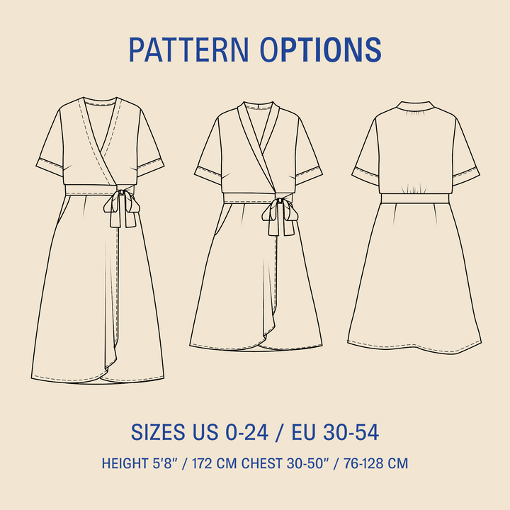 Ava Wrap Dress Sewing Pattern