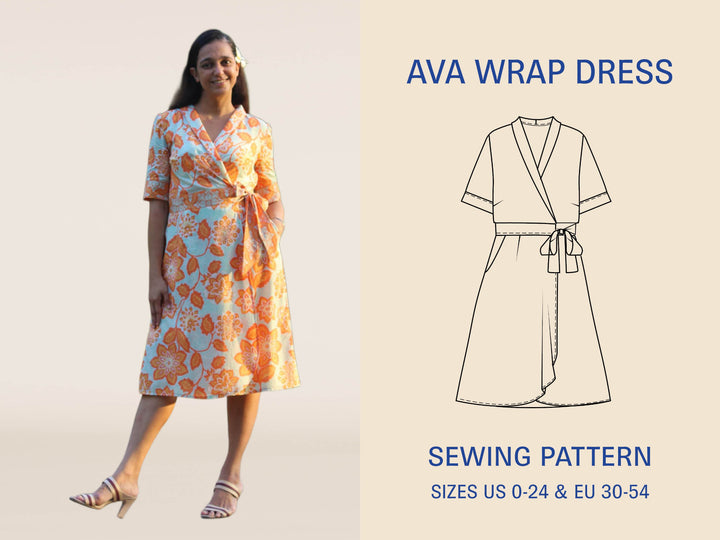 Ava Wrap Dress Sewing Pattern