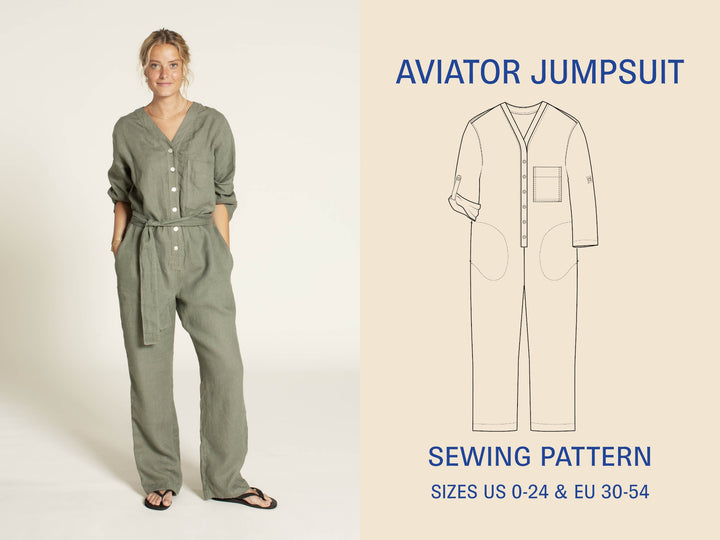 Aviator Jumpsuit sewing pattern - Wardrobe By Me