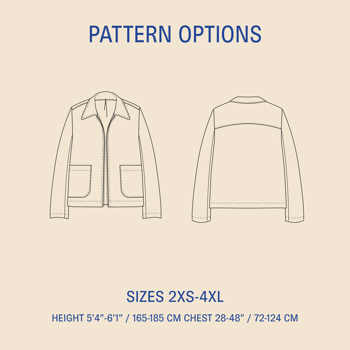 Bear jacket sewing pattern