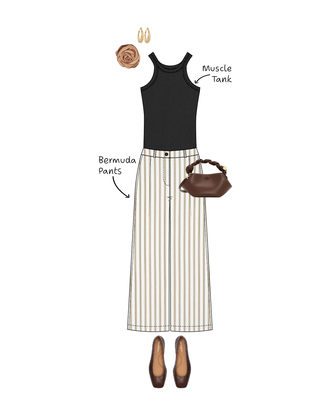 Bermuda Pants and Shorts Sewing Pattern