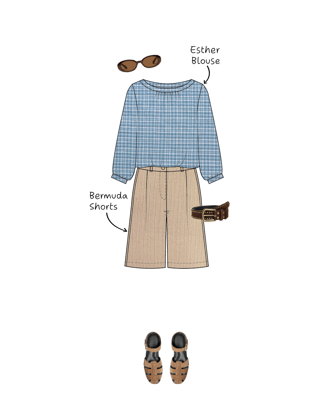 Bermuda Pants and Shorts Sewing Pattern