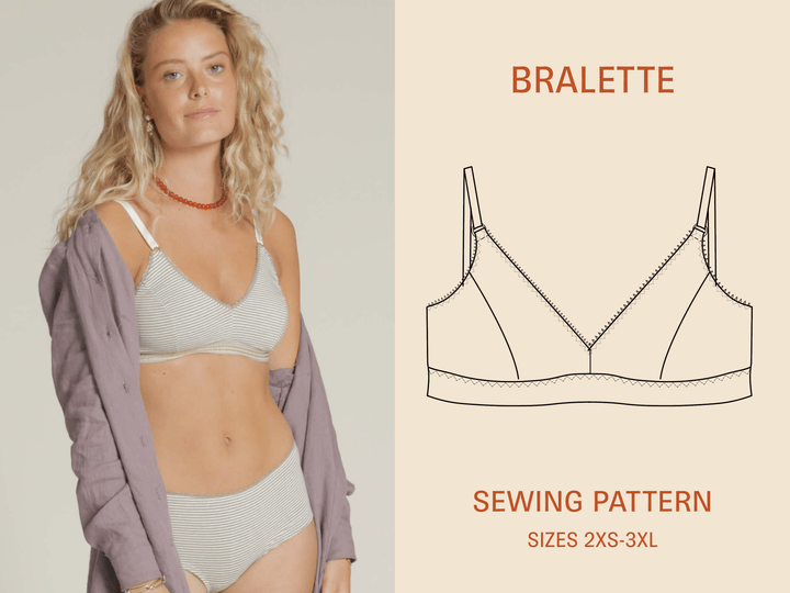 WBM Bralette Sewing Pattern -Women's sizes