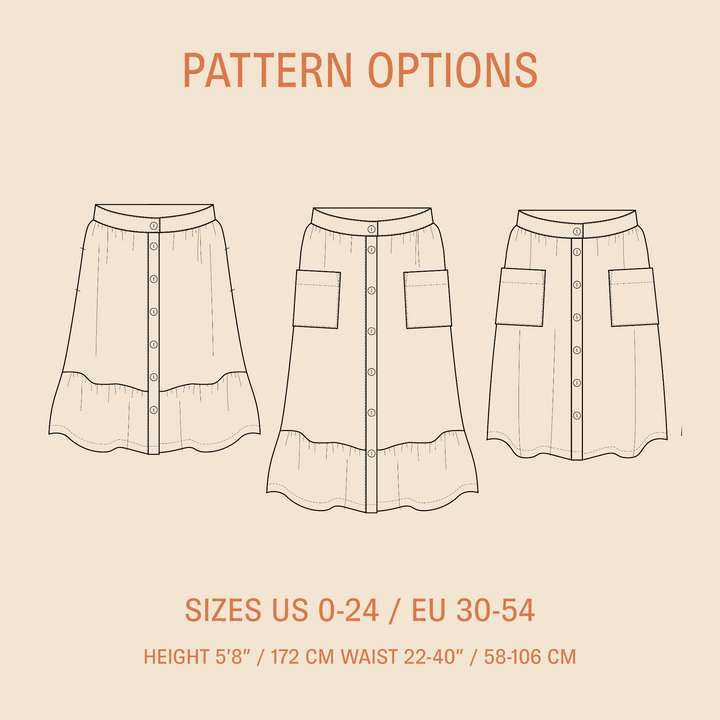Front Button Skirt Pattern