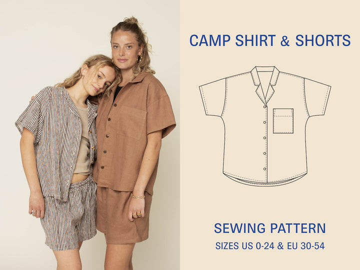 Camp Shirt and Shorts Sewing pattern