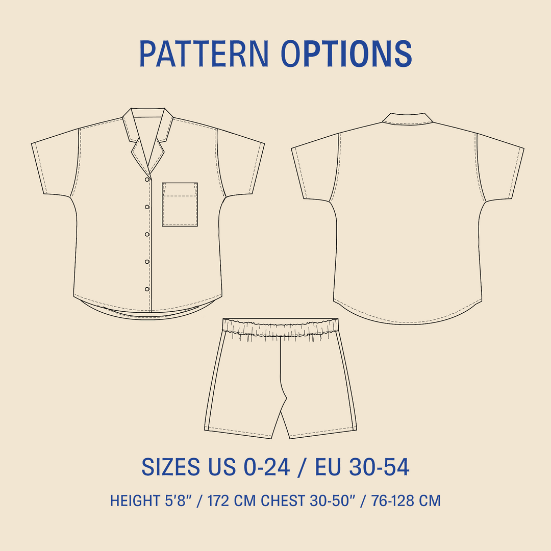 Camp Shirt and Shorts Sewing pattern
